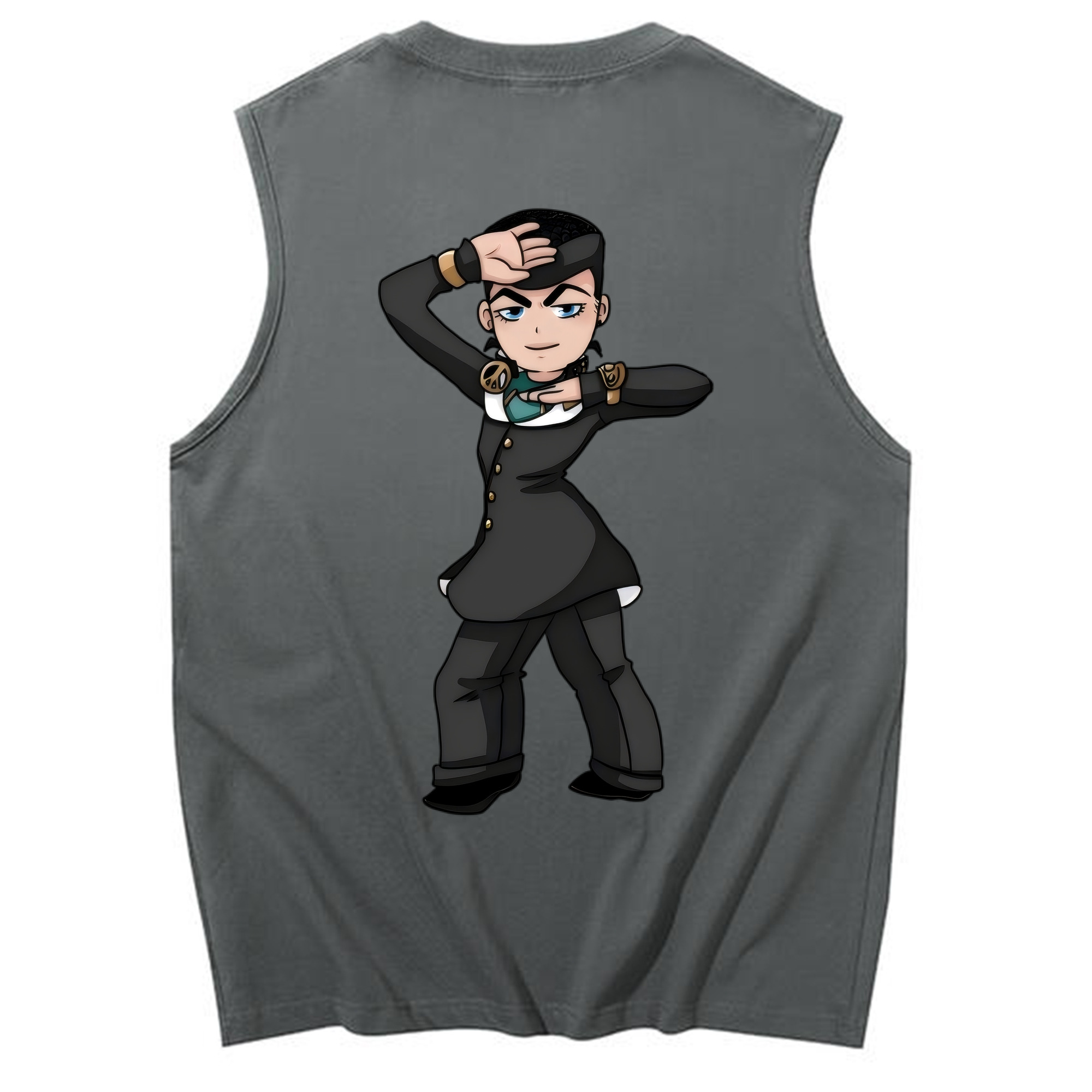 （画像用） ジョジョの奇妙な冒険 ひがしかた じょうすけ JoJo's Bizarre Adventure Higashikata Josuke コットン100％タンクトップ（背面プリント）